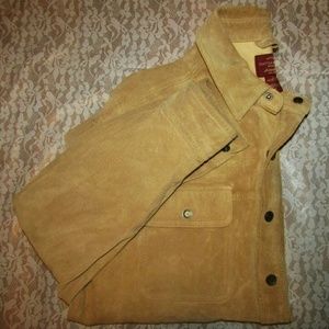 Eddie Bauer washable suede jacket M